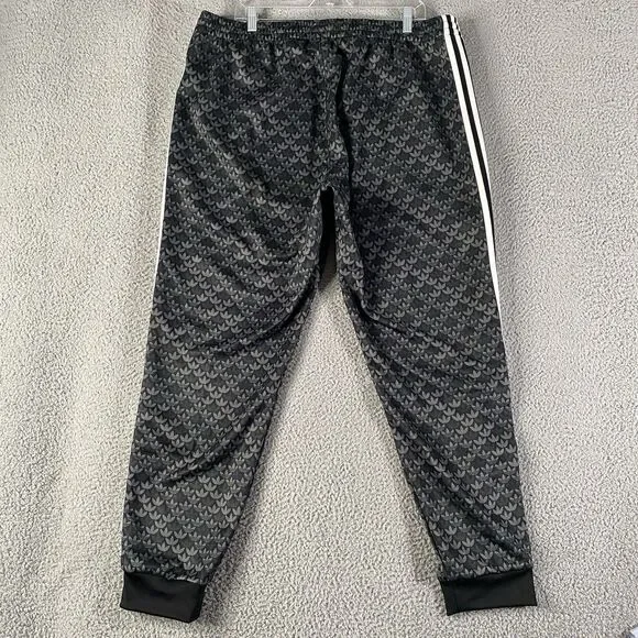 Adidas Originals SSTR MONO TP Pants Mens 2XL XXL Black Gray All Over Print NEW